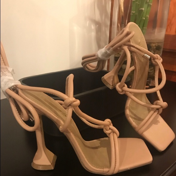 New Nude Lace Up Heels - Picture 10 of 12